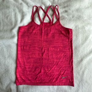 Nike Dri Fit Atheletic Pink Stretch  Fitted Tank Top Sz M